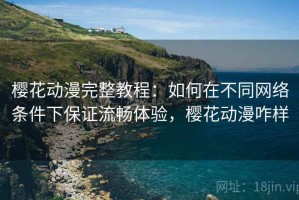 樱花动漫完整教程：如何在不同网络条件下保证流畅体验，樱花动漫咋样