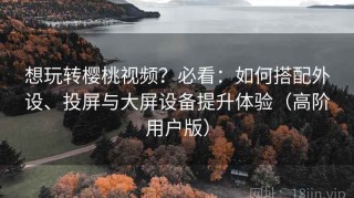 想玩转樱桃视频？必看：如何搭配外设、投屏与大屏设备提升体验（高阶用户版）