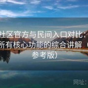 番茄社区官方与民间入口对比：一篇掌握所有核心功能的综合讲解（2025参考版）
