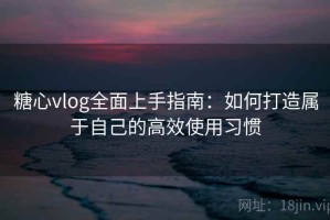 糖心vlog全面上手指南：如何打造属于自己的高效使用习惯