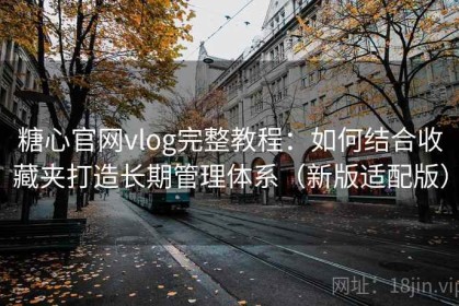 糖心官网vlog完整教程：如何结合收藏夹打造长期管理体系（新版适配版）