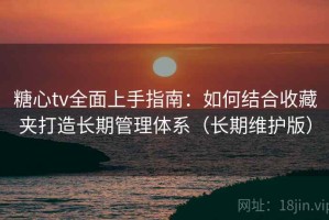 糖心tv全面上手指南：如何结合收藏夹打造长期管理体系（长期维护版）
