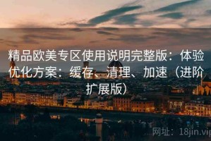 精品欧美专区使用说明完整版：体验优化方案：缓存、清理、加速（进阶扩展版）