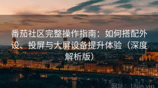 番茄社区完整操作指南：如何搭配外设、投屏与大屏设备提升体验（深度解析版）