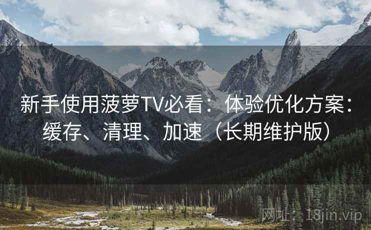 新手使用菠萝TV必看：体验优化方案：缓存、清理、加速（长期维护版）