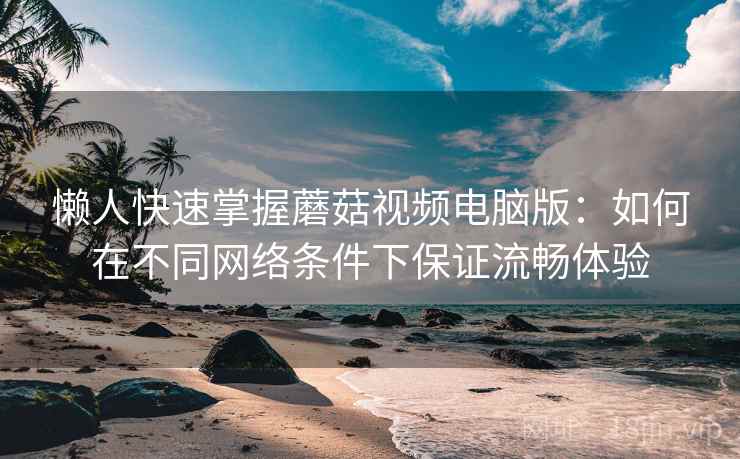 懒人快速掌握蘑菇视频电脑版：如何在不同网络条件下保证流畅体验