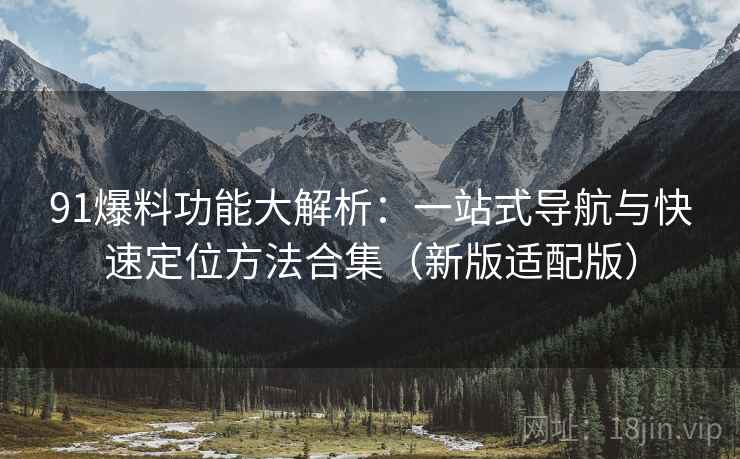 91爆料功能大解析：一站式导航与快速定位方法合集（新版适配版）