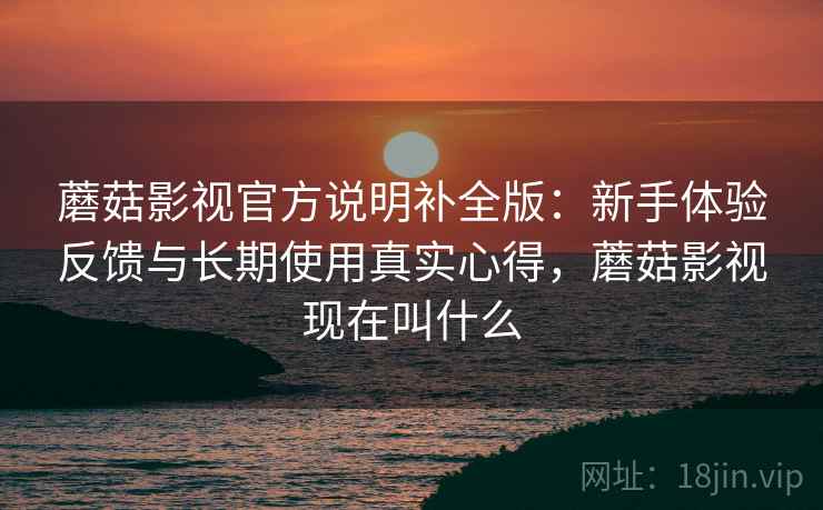 蘑菇影视官方说明补全版：新手体验反馈与长期使用真实心得，蘑菇影视现在叫什么