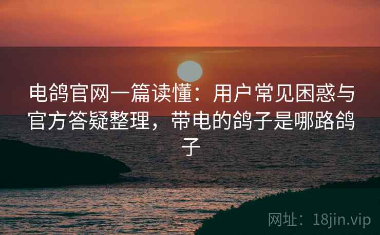 电鸽官网一篇读懂：用户常见困惑与官方答疑整理，带电的鸽子是哪路鸽子