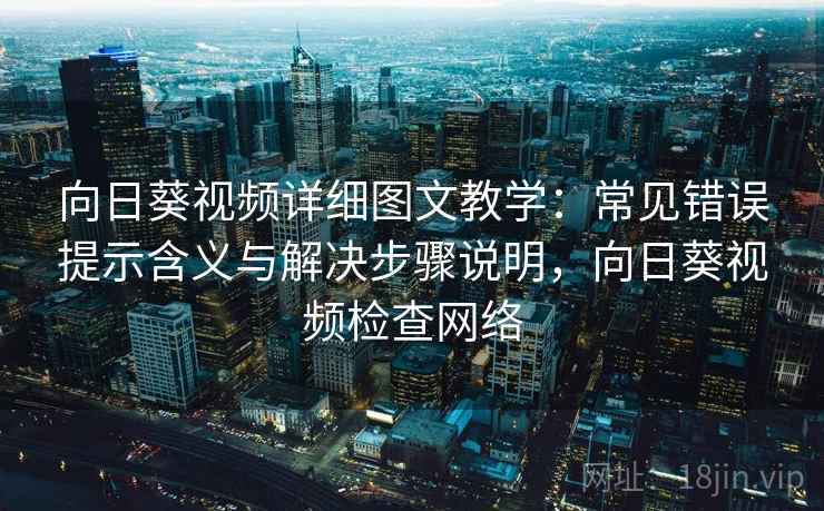 向日葵视频详细图文教学：常见错误提示含义与解决步骤说明，向日葵视频检查网络