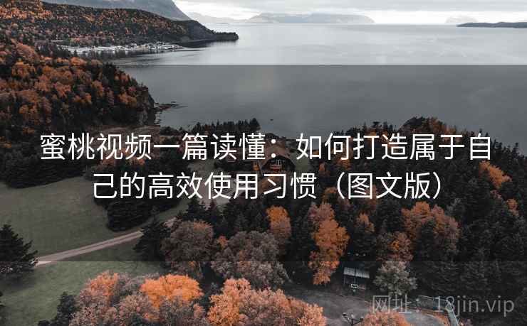 蜜桃视频一篇读懂：如何打造属于自己的高效使用习惯（图文版）