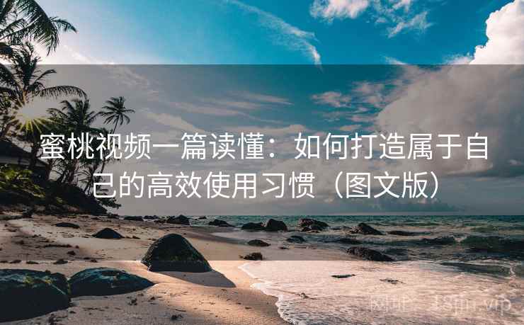 蜜桃视频一篇读懂：如何打造属于自己的高效使用习惯（图文版）